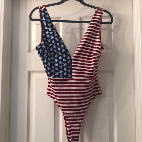 Tops - American Flag body suit